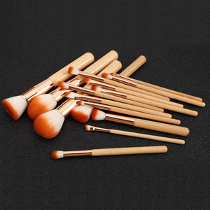 DailyQueen 15 pièces ensemble <span class=keywords><strong>de</strong></span> pinceaux <span class=keywords><strong>de</strong></span> maquillage cosmétiques synthétiques avec manche en bois or <span class=keywords><strong>champagne</strong></span> pour application anti-cernes par les femmes - Product Image 4