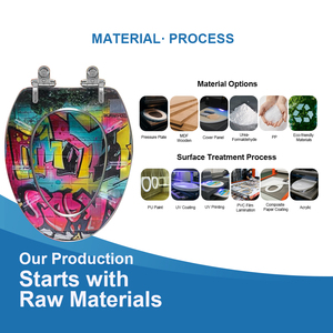 Acryl Graffiti Toiletten sitz Badezimmers itz bezug 3D gedruckt Soft Close Easy Clean Langlebiges Design für trend iges und modernes Badezimmer - Product Image 3