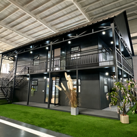 Maison préfabriquée à deux étages extensible en conteneurs, villa modulaire de luxe pliable, construction verte moderne, pièce personnalisée pour hôtel, complexe hôtelier, bureau