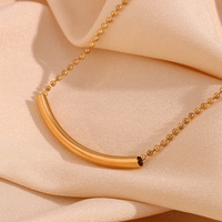 Collier à pendentif sourire en acier inoxydable plaqué or 18 carats avec perle et diamant pour bijoux de mariage Collier en acier inoxydable inoxydable