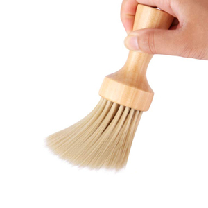 Cerdas suaves Barber Neck Duster LOGO personalizado Mango de madera Cepillo de limpieza para salón - Product Image 4