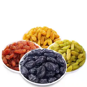 Snacks aux fruits secs chinois, raisins verts, raisins secs noirs, vente en gros