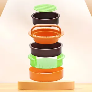เครื่องทำเบอร์เกอร์ แฮมเบอร์เกอร์ สำหรับย่างเนื้อ ทำจากพลาสติก ABS เกรดอาหาร ไม่ติดกระทะ เป็นมิตรกับสิ่งแวดล้อม ใช้สำหรับทำเนื้อและเนื้อทอด - Product Image 5