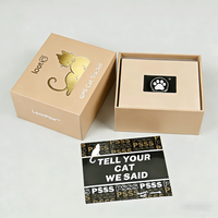 Boîtes d'emballage de luxe personnalisées avec logo estampé or, matériaux recyclés, étanches, fermeture magnétique, doublure en éponge pour traceur GPS pour animaux de compagnie