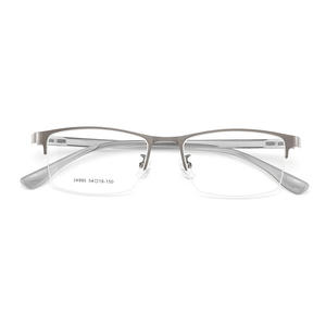 Montures de lunettes demi-cerclées en alliage Danyang pour hommes 34995, verres en résine extra larges, pont nasal standard, style professionnel - Product Image 1