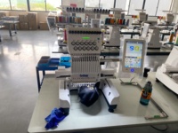 Machine à broder informatisée BR-1200 à tête unique, 12 aiguilles, pour t-shirts et casquettes, 360x200mm