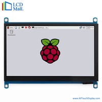 7 inç TFT verici LCD yüksek parlaklık 1024*600 çözünürlük ahududu pi 3 için dokunmatik ile 800nits TFT LCD modülleri