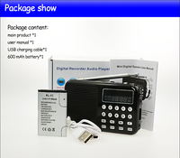 LCJ L-065 Lecteur MP3 Mini Portable le Plus Petit Radio FM Audio Enregistreur Vocal