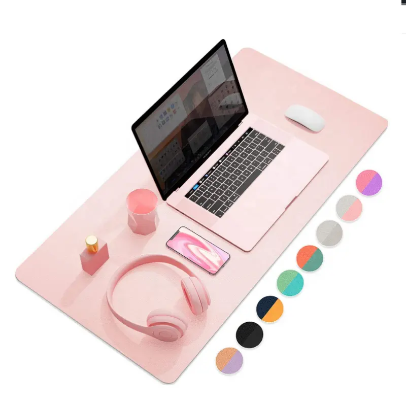 Newly Dual Sided Multifunctional Desk Pad Waterproof Desk Blotter Protector Leather Desk WrIting Mat Mouse Pad for Office