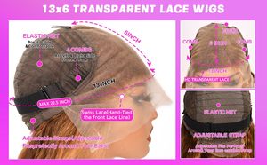 Perruque Lace Front Ombrée à Mèches, Cheveux Humains, Sans Colle, 13x6 HD, Blond <span class=keywords><strong>Miel</strong></span> 4/27, Ondulations Profondes - Product Image 3