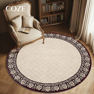 <span class=keywords><strong>Tapis</strong></span> de chaise <span class=keywords><strong>d</strong></span>'ordinateur rond <span class=keywords><strong>beige</strong></span> <span class=keywords><strong>vert</strong></span> style rétro français antique lavable pour salon, chambre à coucher <span class=keywords><strong>et</strong></span> chevet <span class=keywords><strong>Tapis</strong></span> en laine - Product Image 3