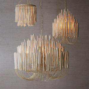 Nordic Kitchen Island White Black Led Wooden Metal Chandelier Lighting Pendant <b>Lights</b> for <b>Dining</b> Table - Product Image 2