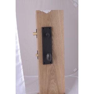 Poignée de porte intérieure en bois pour villa de luxe, ensemble de serrures en cuivre brillant argenté pour chambre à coucher - Product Image 6