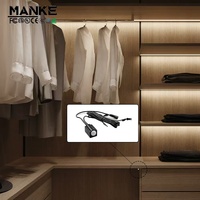 Saklar Sensor Gerak Induksi Manusia Inframerah PIR Manke DC12V 24V Pemasangan Cepat untuk Lampu Lemari Pakaian, Kabinet, dan Furnitur