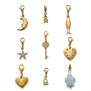 Lot <span class=keywords><strong>d</strong></span>'accessoires pendentifs Lune, <span class=keywords><strong>Ours</strong></span>, <span class=keywords><strong>Boucle</strong></span>, Étoile, Cœur, Clé en forme de cœur, Poisson, Tortue pour la vente en gros - Product Image 4
