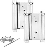 DIVINE Double Action Ressort 6 pouces En Acier Inoxydable À Fermeture Automatique Charnières Double Porte Charnières pour Café Saloon Pub Portes Balançantes
