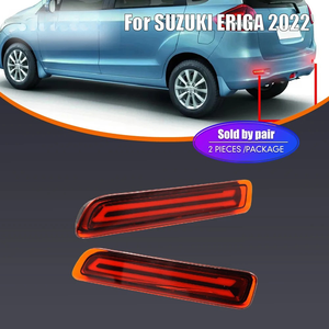 Luces Reflectoras LED para Parachoques Trasero para <span class=keywords><strong>Suzuki</strong></span> Ertiga S-Presso Ciaz Vitara Brezza S-cross, Luces de Advertencia de Freno DRL Modificadas para Automóvil - Product Image 1