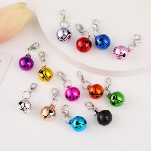 Galvani sierte Kupfer glocke Anhänger Katzen-und Hunde halsband Zubehör mit Hummer knopf farbige Glocke Tasche Schlüssel bund für Haustiere - Product Image 2