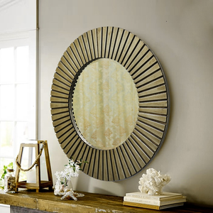 <span class=keywords><strong>Miroir</strong></span> mural antique de grande taille en or, meubles de salon, forme de <span class=keywords><strong>soleil</strong></span>, <span class=keywords><strong>miroir</strong></span> rond décoratif pour la maison - Product Image 3