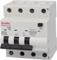 Disjoncteur différentiel électromagnétique (RCBO) 10kA AUB7HLM 3P+N Origine Chine