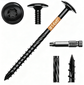 Truss Head <b>Screw</b> 12mm Metric Carbon Steel Class 8.8 Black Coarse Thread - Product Image 3