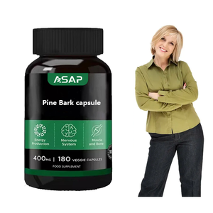 Proantocianidinas en Polvo 95% OPC Extracto de Corteza de Pino Marino Francés Suplemento de Belleza para Adultos Grado Alimenticio 60 Cápsulas/Botella - Product Image 1