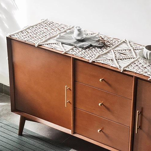 Chemin de table tissé à motifs géométriques de luxe moderne Accent élégant pour tables à manger - Product Image 6