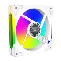 Ventilateur de boîtier PC Lovingcool Factory OEM 120 mm ARGB Aura Sync Prism PWM pour radiateur, blanc/noir, pour refroidissement de boîtier de jeu informatique