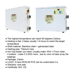 <span class=keywords><strong>Calentador</strong></span> <span class=keywords><strong>Eléctrico</strong></span> Digital para <span class=keywords><strong>Piscina</strong></span> de 18KW, Diseño de Temperatura Constante para Casa y <span class=keywords><strong>Piscina</strong></span>, Bomba de Calor para Calentar Agua - Product Image 5
