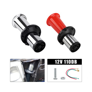 Klaxon de voiture 12V 110DB, tube unique, klaxon de camion puissant, plastique rouge, 4 ohms, mise à niveau YC102193 - Product Image 5