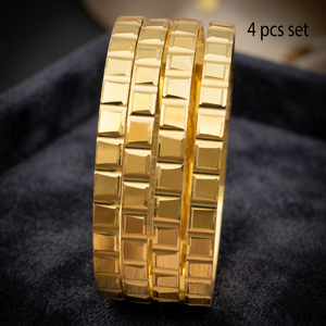 Wholesale 14K18K24K Gold Filled Fashion <b>Bangles</b> <b>Set</b> Brass Gold Filled Jewelry Oro Joyeria Traditional Design Custom <b>Bangles</b> <b>Set</b> - Product Image 4