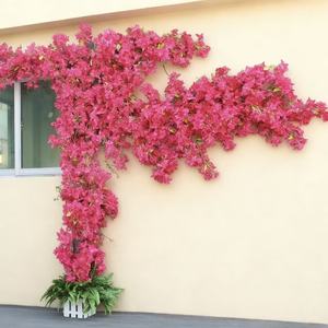 Fleurs <span class=keywords><strong>en</strong></span> soie Bougainvilliers artificielles <span class=keywords><strong>en</strong></span> forme de triangle, fleurs de prune Bougainvilliers pour la décoration de mariage - Product Image 1