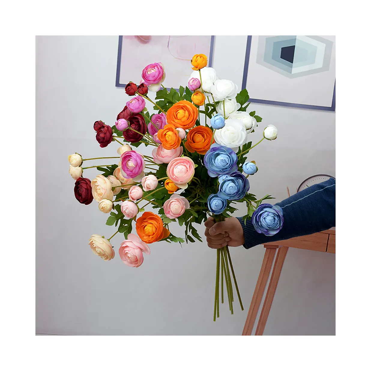 חתונה פרחים מלאכותיות חתונה קישוט מסלול סלון בית שולחן שינה מונחת פרחים פרח משי משי