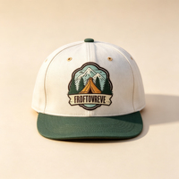 Gorras de Visera Plana de Dos Tonos con Logotipo Personalizado, Gorras de Béisbol con Visera Plana Estilo Camping para Exteriores