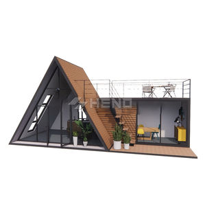 Villa moderne de luxe en A-frame, à faible hauteur, isolée thermiquement, modulaire, préfabriquée, maison triangulaire <span class=keywords><strong>pour</strong></span> appartement ou <span class=keywords><strong>chalet</strong></span> préfabriqué - Product Image 5