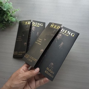 Thiệp mời cưới cao cấp, thiết kế riêng, sang trọng, gấp ba, ép kim vàng - Product Image 1