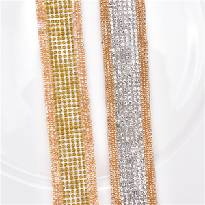 Cinta de Pedrería Termoadhesiva, Cadena de Cuentas de Cristal con Fijación en Caliente, Venta al por Mayor, para Vestidos de Novia, <span class=keywords><strong>Ropa</strong></span>, Cinturones, Pantalones, Zapatos, Decoración de Fiestas - Product Image 5