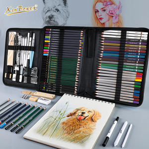 Xin Bowen Chuyên Nghiệp 75 cái/bộ Dầu Dựa Màu Bút Chì Tùy Chỉnh Bằng Gỗ Phác Thảo Bút Chì Với Túi Cho Người Mới Bắt Đầu - Product Image 1