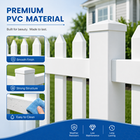 Valla de PVC Blanca de Alta Calidad a Precio Directo de Fábrica / Rejas para Decorar el Hogar, el Jardín y el Patio