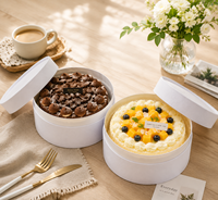 Tapa de cartón para caja de pastel, ecológica, biodegradable, de papel blanco, para empaque de chocolate, pasteles de frutas, snacks y patatas fritas