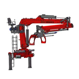 מנוף גרירה הידראולי כבד המותקן על משאית לעיבוד עץ, גרוטאות וחומרים, עם זרוע מתקפלת 8.5 מטר/9.5 מטר, 3 טון - Product Image 2