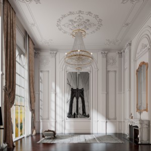 แม่พิมพ์มงกุฎโพลียูรีเทนกันน้ำสไตล์ยุโรปโฟมแกะสลักรูปทรงมุมผนังสำหรับวิลล่าและโรงแรม - Product Image 3