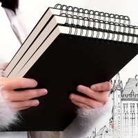 Bloc-notes de dessin en papier kraft noir épaissi 8K/A4/16K 180 g/m² pour artistes, carnet d'art spécial pour étudiants en art