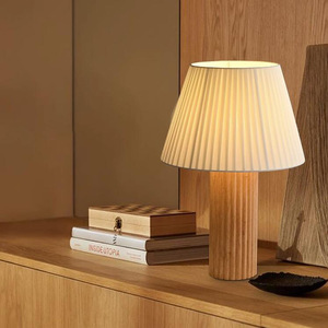Lampe de table en tissu de style japonais minimaliste, E27 LED 220V, commande par interrupteur, pour salon, chambre à coucher, canapé, chevet - Product Image 3