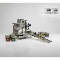 Machine de remplissage spéciale pour peintures et revêtements, remplissage automatique pour seaux en fer-blanc, dosage précis sans gouttelettes