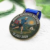 Médailles sportives personnalisées en gros, impression couleur, médailles de marathon personnalisées, médailles en métal avec logo de dessin animé, lettres personnalisables