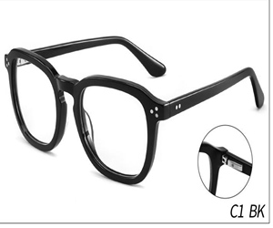 Lujo cuadrado clásico patrón acetato Anti-azul ligero prescripción gafas marcos ópticos moda Unisex toda la cara - Product Image 5