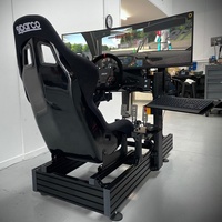 Simulateur profil aluminium volant personnalisé Cockpit simulateur de jeu de conduite superbe Cockpit avec vraie chaise course