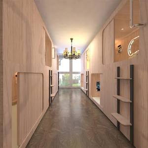 Lits en bois de marque WE avec porte intimité intégrée Lits d'hôtel peu encombrants - Product Image 3