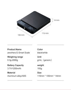 ZeroHero 2 кг подходящие мини-весы для кофе, эспрессо, пивоварения с таймером - Product Image 4